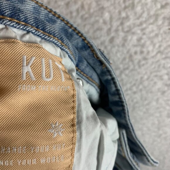 Kut from the Kloth Women's Jane High Rise Cut Off Raw Hem Jean Shorts Size 12 - Picture 7 of 12